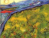 Vincent van Gogh Field of Spring Wheat at Sunrise painting